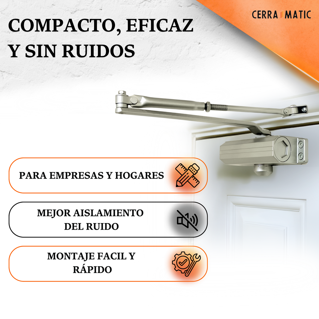 Cierrapuertas M-200 Cerramatic cierre silencioso sin portazos