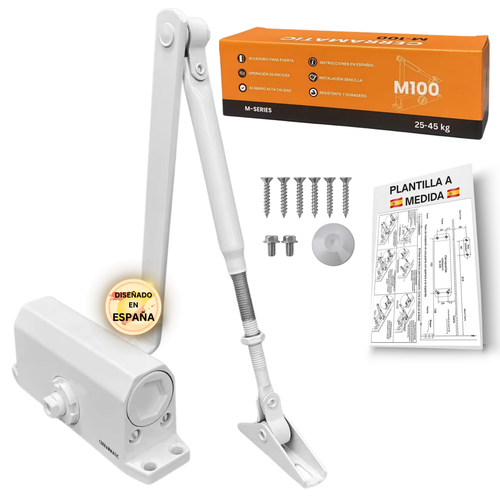 Cierrapuertas hidráulico M-100 Cerramatic en color blanco