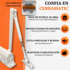 Cierrapuertas M-100 instalado en puerta de interior